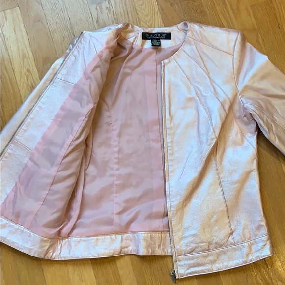 Pink leather jacket - Picture 2 of 5